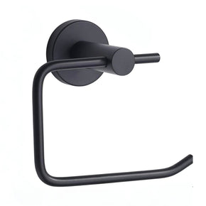 Round Matte Black Toilet Roll Holder 75106